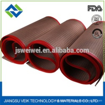 PTFE Coated fabric rubber open mesh conveyor belt